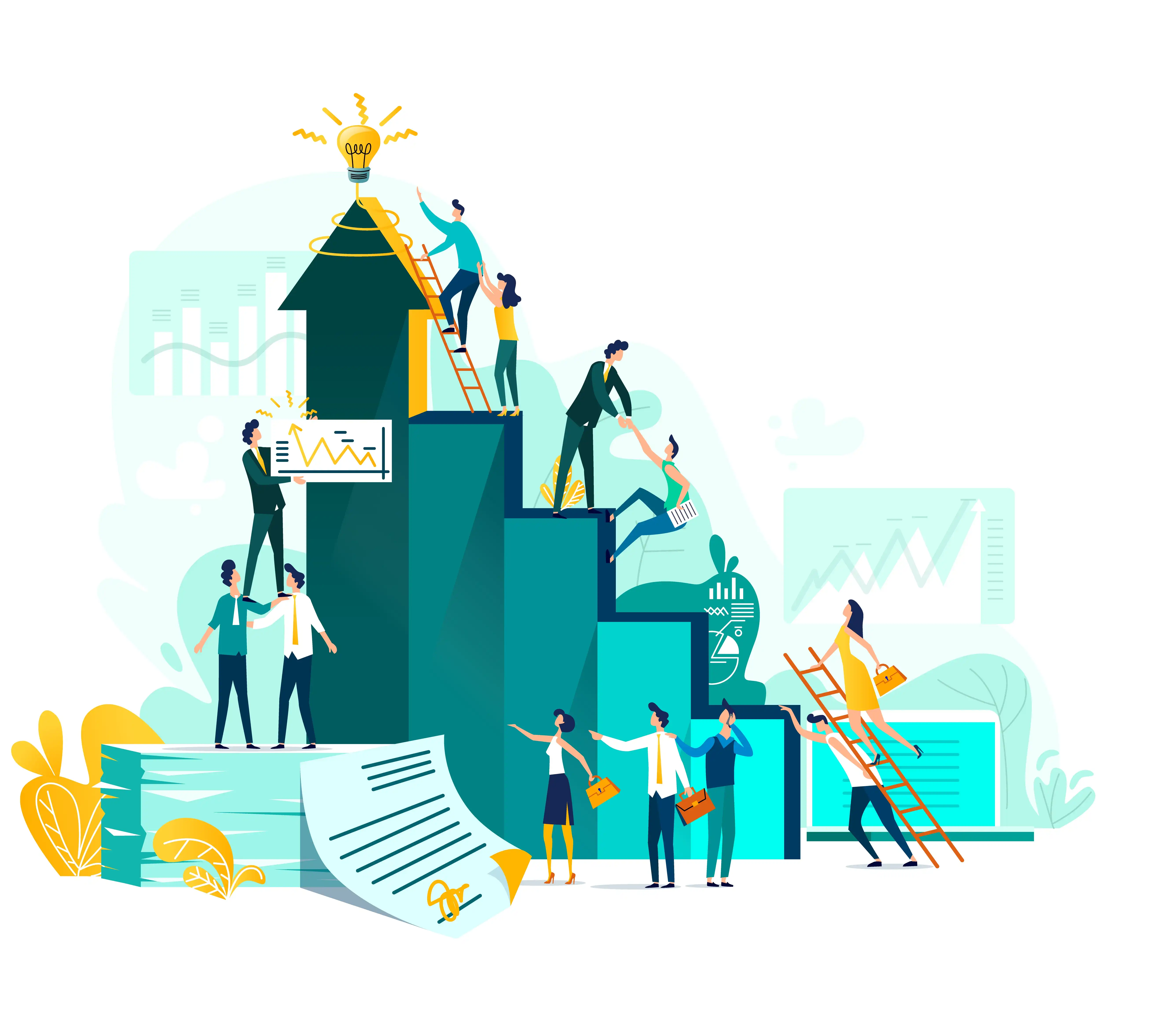 team collaborating to deliver innovative hotel management software solutions