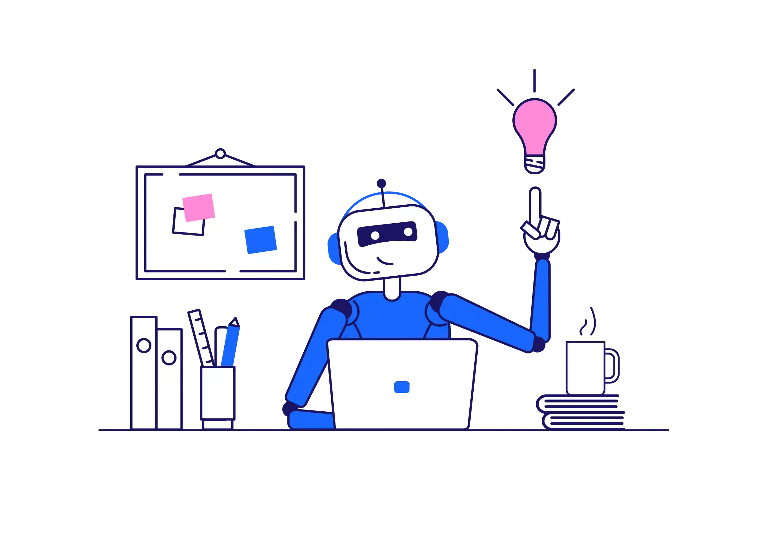 robot managing AI and ML
